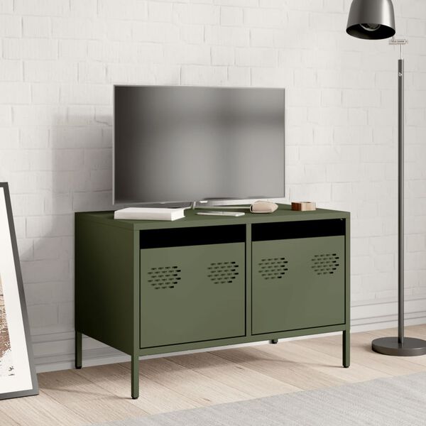 vidaXL TV Cabinet Olive Green 68x39x43.5 cm Cold-rolled Steel