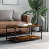 vidaXL Coffee Table Smoked Oak 90x49x40 cm Engineered Wood