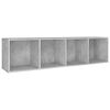 vidaXL Book Cabinet/TV Cabinet Concrete Grey 36x30x143 cm Engineered Wood