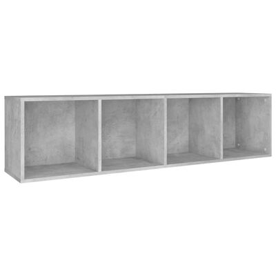 vidaXL Book Cabinet/TV Cabinet Concrete Grey 36x30x143 cm Engineered Wood