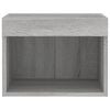 vidaXL Bedside Cabinet with LED Lights Wall-mounted Grey Sonoma