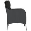 vidaXL Garden Chairs with Cushions 2 pcs Black Poly Rattan