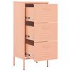 vidaXL Storage Cabinet Pink 42.5x35x101.5 cm Steel