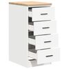 vidaXL Garage Storage Cabinet White 40x51x85 cm Solid Wood Pine