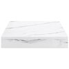 vidaXL Wall Shelf White Marble 23 x 23.5 x 4 cm Engineered Wood