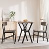 vidaXL Dining Table Y-Frame 60x60x75.5 cm Solid Wood Pine and Steel