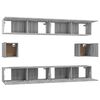 vidaXL 6 Piece TV Cabinet Set Grey Sonoma Engineered Wood