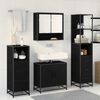 vidaXL Bathroom Furniture Set 4 pcs Black Oak Engineered Wood