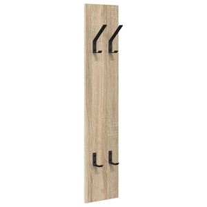 vidaXL Wall-Mounted Coat Rack Wall-Mounted Sonoma Oak Engineered wood