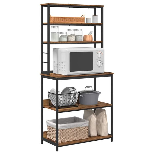 vidaXL Kitchen Shelf Old Wood 80 x 40 x 168 cm Engineered Wood