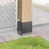 vidaXL Post Bases Square 12 pcs Anthracite 141x141 mm Powder-coated Steel