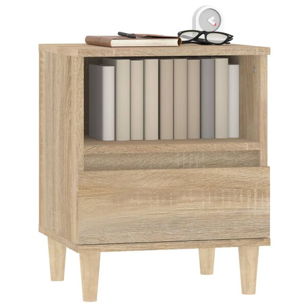 vidaXL Bedside Cabinets 2 pcs Sonoma Oak 40x35x50 cm