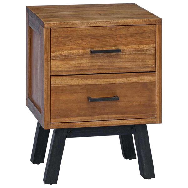 vidaXL Bedside Table Natural 40 x 35 x 55 cm Solid Teak Wood