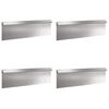 vidaXL Snail Fence 4 pcs 100 x 3.5 x 25 cm Stainless Steel Silver