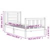 vidaXL Bed Frame without Mattress 90x200 cm Solid Wood Pine