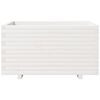 vidaXL Garden Planter White 90x60x49.5 cm Solid Wood Pine