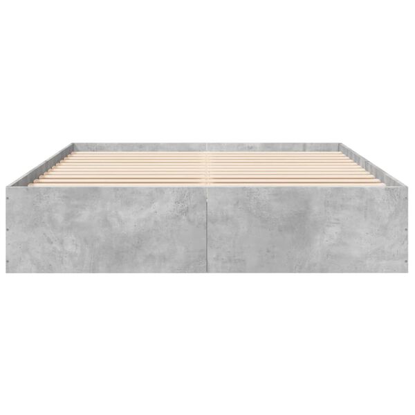 vidaXL Bed Frame without Mattress Concrete Grey 150x200 cm