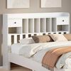 vidaXL Headboard with Storage White 150 cm Solid Wood Pine