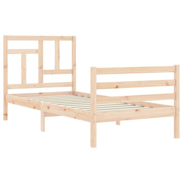 vidaXL Bed Frame without Mattress 90x200 cm Solid Wood