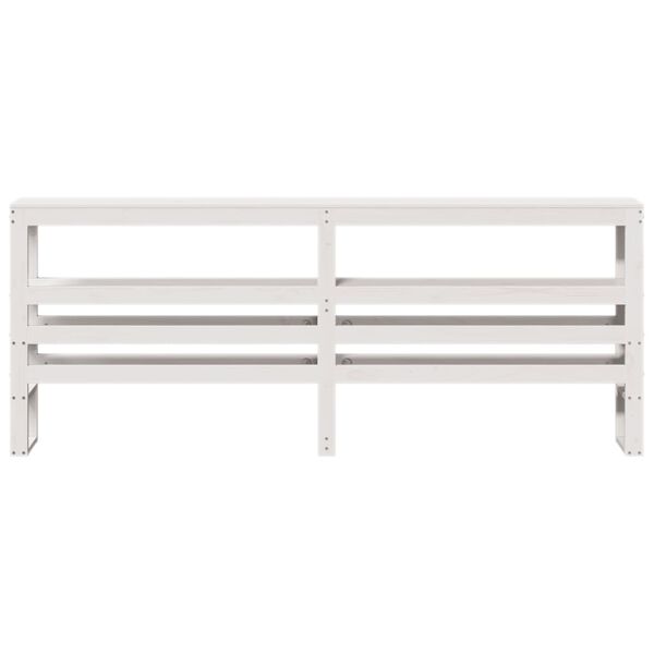 vidaXL Headboard with Shelves White 200 cm Solid Wood Pine