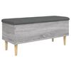 vidaXL Storage Bench Grey Sonoma 102x42x46 cm Engineered Wood