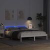 vidaXL Bed Frame with Headboard White 150 x 200 cm Solid Pine Wood