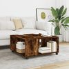 vidaXL Coffee Table Smoked Oak 80x80x40 cm Engineered Wood