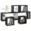 vidaXL Car-shaped Wall Shelf High Gloss Black 82x15x51 cm Engineered Wood