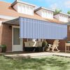 vidaXL Retractable Awning Manual Blue and White 400 x 300 cm