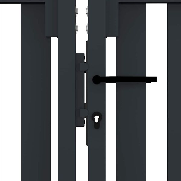 vidaXL Double Door Fence Gate Steel 300x75 cm Anthracite