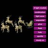 vidaXL LED Reindeers with 40 LEDs 5 pcs Multicoulur PET