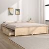 vidaXL Bed Frame without Mattress with Drawers Double