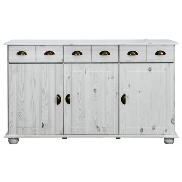 vidaXL Sideboard 134x39x79.5 cm Solid Pine Wood