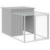 vidaXL Chicken Cage with Run Light Grey 110x813x110 cm Galvanised Steel