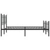 vidaXL Metal Bed Frame without Mattress with Footboard Black 160x200cm
