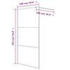 vidaXL Walk-in Shower Wall White 100x195 cm Clear ESG Glass