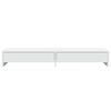 vidaXL Monitor Stand with Drawers White 100x27x15 cm Engineered Wood
