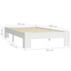 vidaXL Bed Frame without Mattress White Solid Pine Wood 90x200 cm