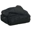 vidaXL Summer Duvet Black 220 x 155 cm Satin and Microfiber