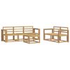 vidaXL Outdoor Sofa Set 6 pcs White 59 x 59 x 37 cm Solid Acacia Wood