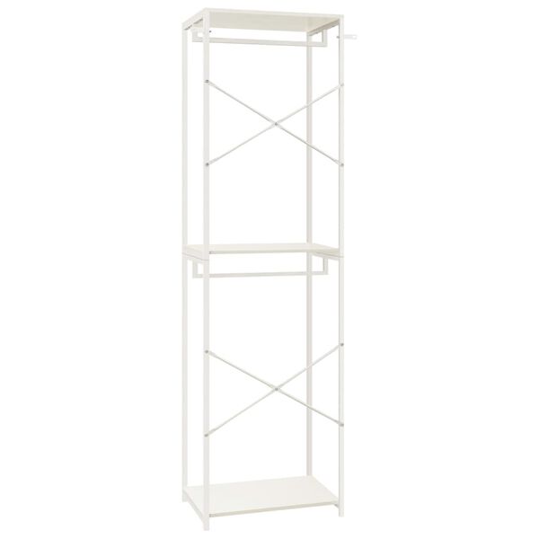 vidaXL Wardrobe White 60x40x213 cm Metal and Engineered Wood