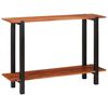 vidaXL Console Table with Shelf Brown and Black 110 x 30 x 75 cm
