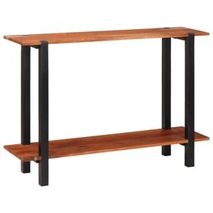 vidaXL Console Table with Shelf Brown and Black 110 x 30 x 75 cm