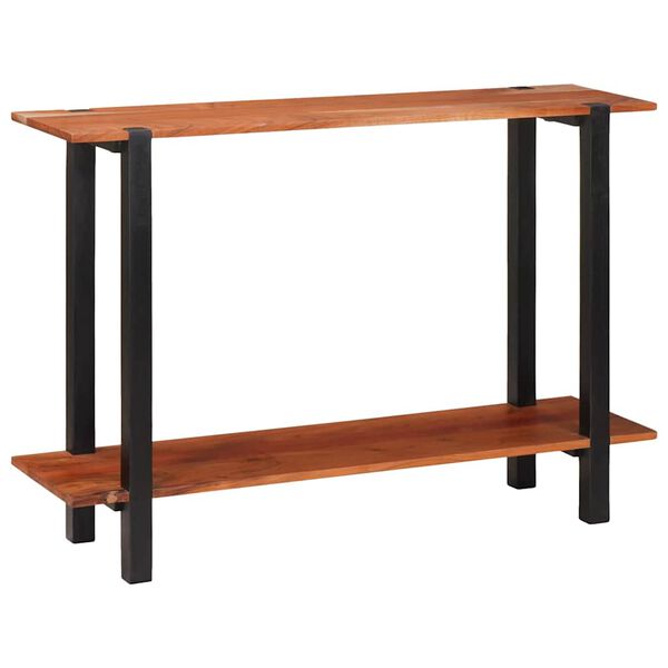 vidaXL Console Table with Shelf Brown and Black 110 x 30 x 75 cm