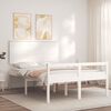 vidaXL Senior Bed without Mattress White 120x200 cm Solid Wood
