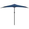 vidaXL Balcony Parasol with Aluminium Pole Blue 300x155x223 cm Half