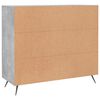 vidaXL Sideboard Concrete Grey 90x34x80 cm Engineered Wood