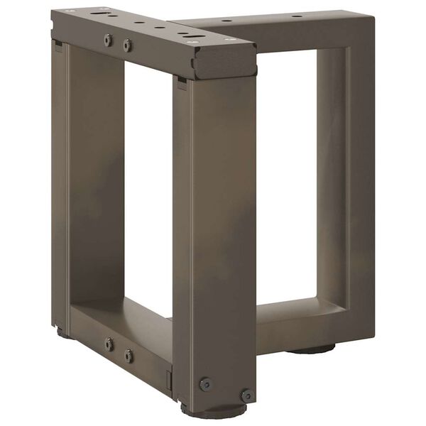 vidaXL Coffee Table Legs T-Shaped&nbsp;2 pcs Black 30x25x(30-31) cm Steel