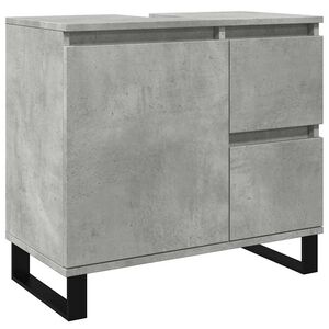 vidaXL Bathroom Sink Cabinet Concrete Grey 65x33x60 cm Engineered Wood
