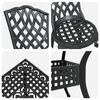 vidaXL Garden Table Set 5 pcs Black Cast Aluminium